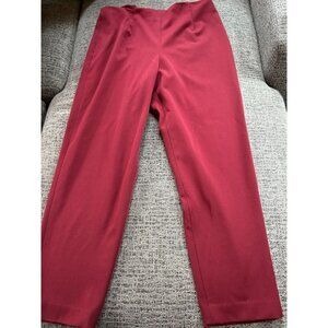 Talbots Petites Womens Stretch Burgundy Pants Size 14 Made In‎ USA